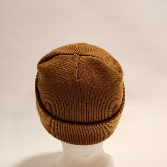 KNIT Carhartt Hat with Patch Logo BROWN CHILD/Youth Size - Picture 3 of 5